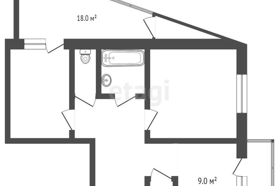 Продаётся 2-комнатная квартира, 70 м²