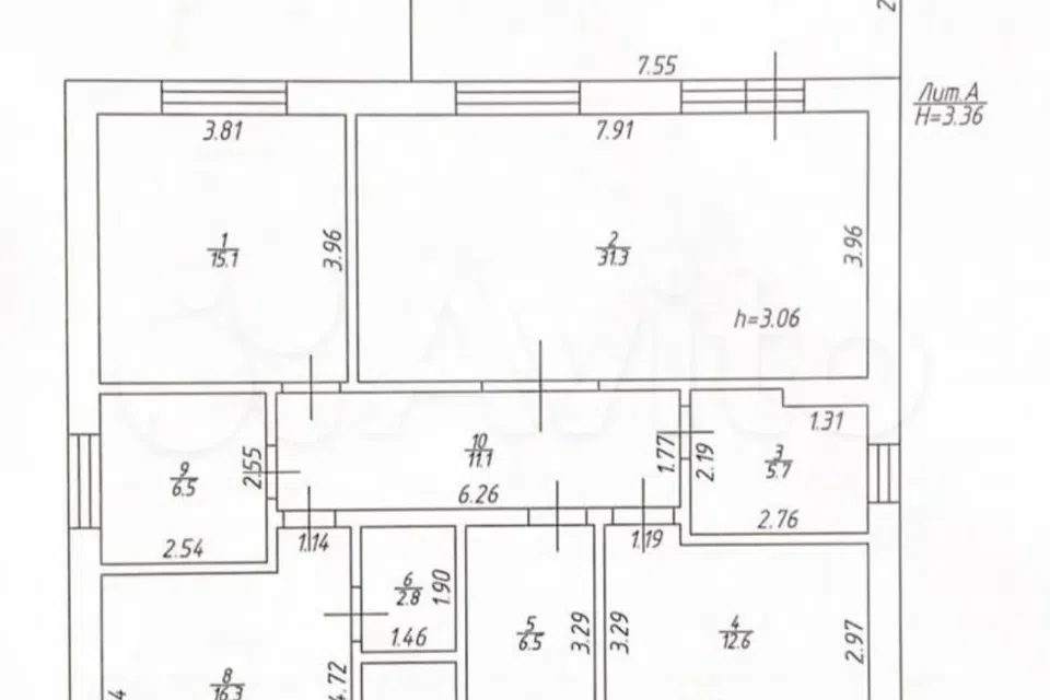 Продаётся 1-этажный дом, 145.6 м²