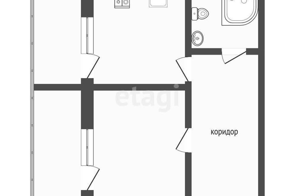 Продаётся 1-комнатная квартира, 38.5 м²