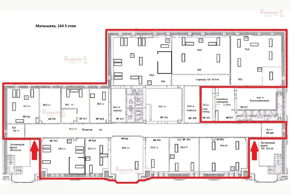 Сдаётся офис, 731.9 м²