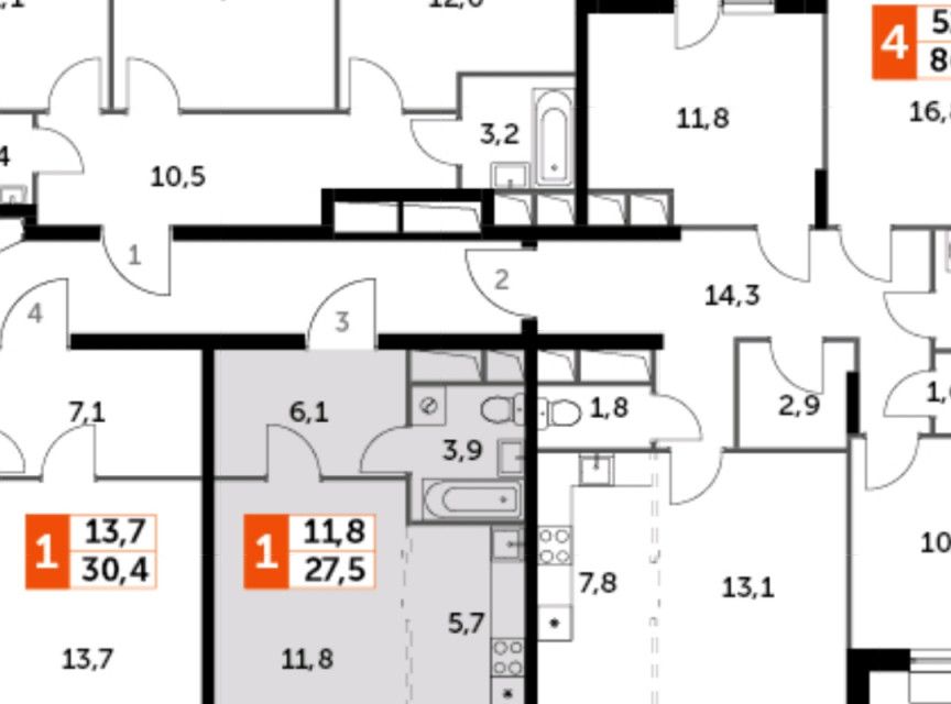 Продаётся 1-комнатная квартира, 27.5 м²