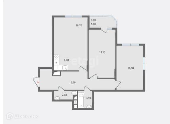 Продаётся 3-комнатная квартира, 81.7 м²