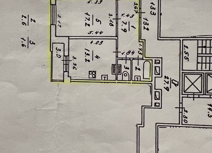 Продаётся 1-комнатная квартира, 42 м²