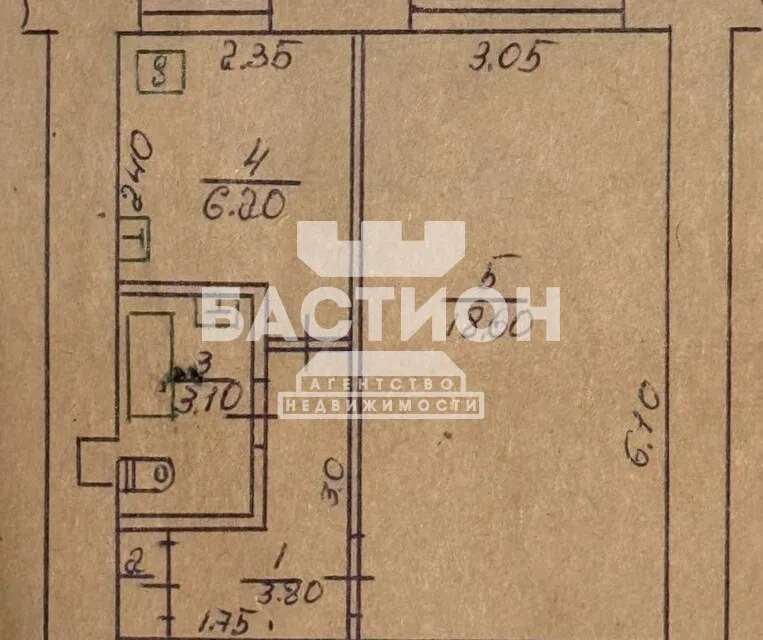 Продаётся 1-комнатная квартира, 31.7 м²