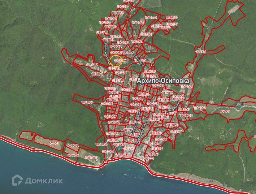 Топографическая карта архипо осиповка