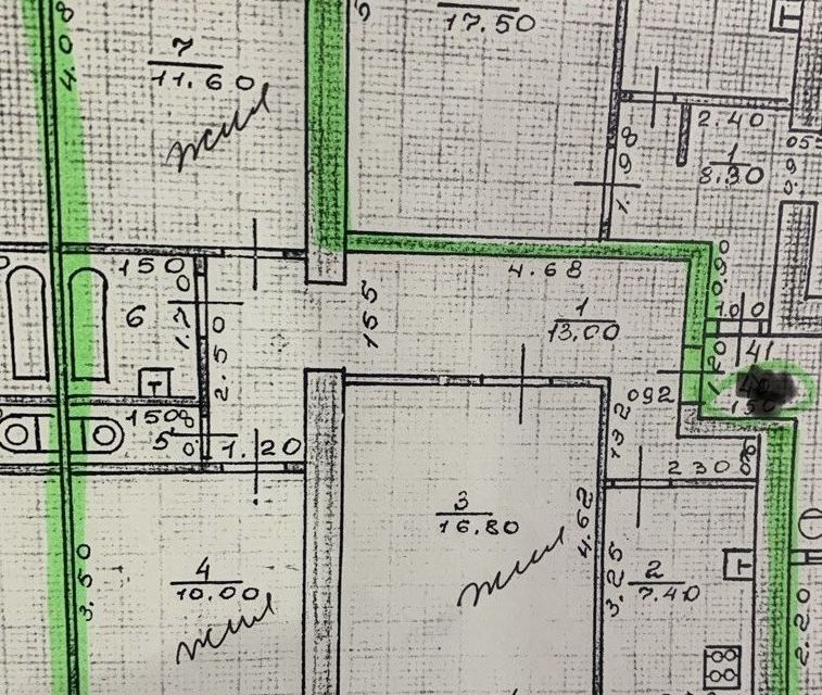 Продаётся 3-комнатная квартира, 62.6 м²