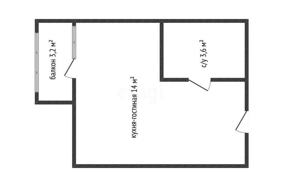 Продаётся студия, 20.7 м²