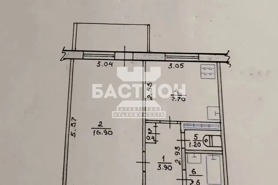 Продаётся 1-комнатная квартира, 32.5 м²