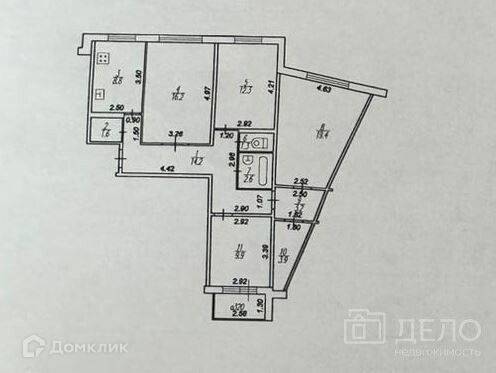 Продаётся 4-комнатная квартира, 93.4 м²