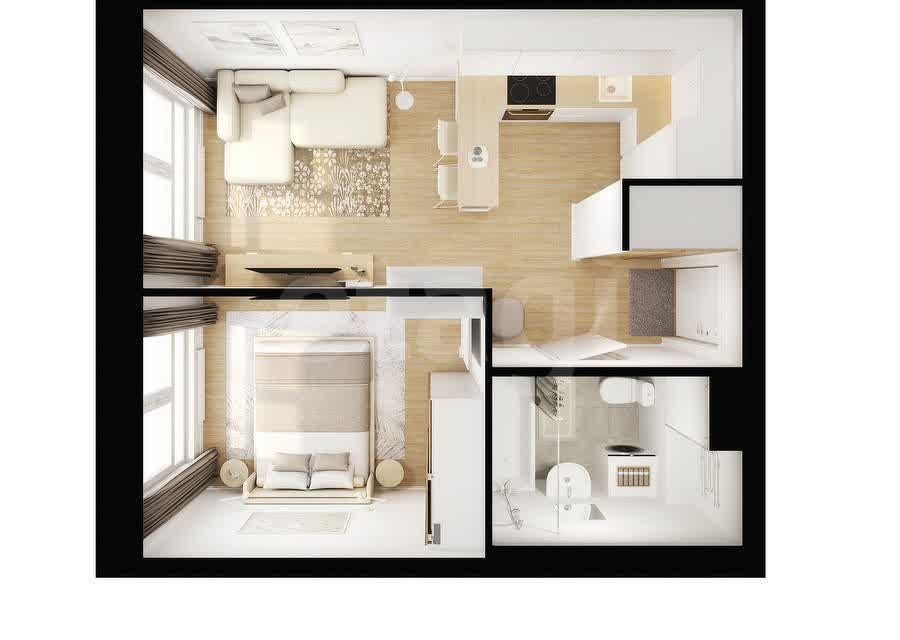 Продаётся 1-комнатная квартира, 32 м²