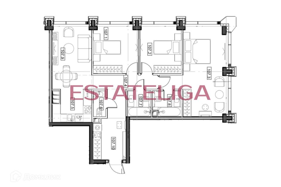 Продаётся 4-комнатная квартира, 85.5 м²