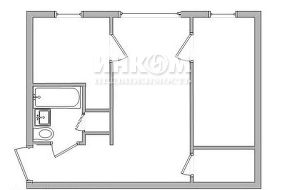 Продаётся 2-комнатная квартира, 42.7 м²