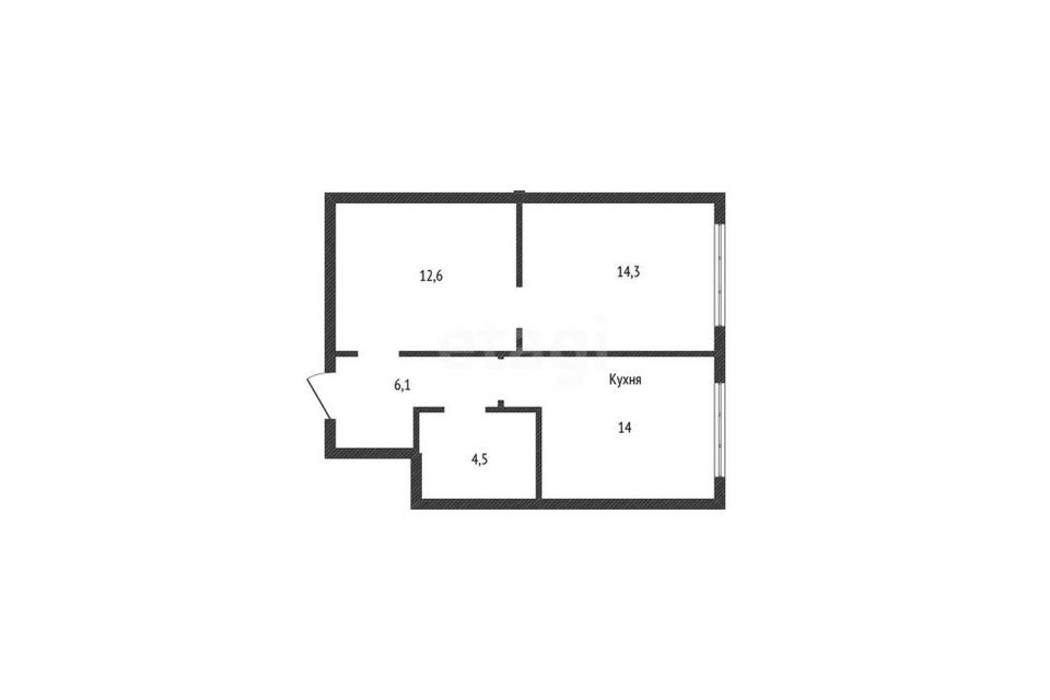 Продаётся 2-комнатная квартира, 51.5 м²