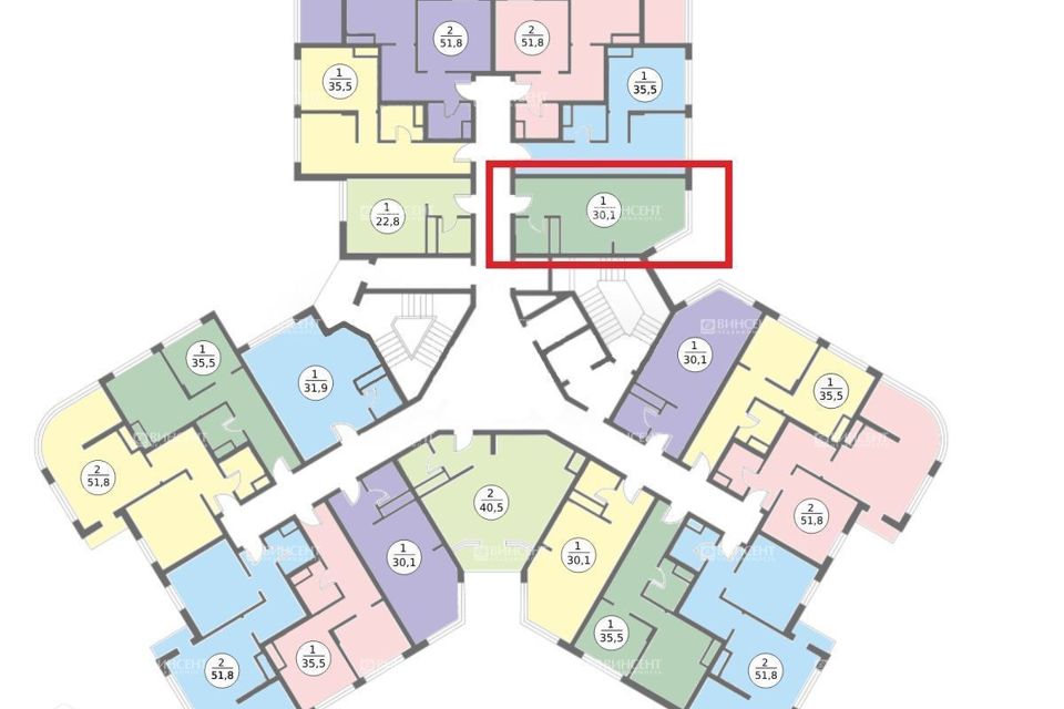 Продаётся студия, 32 м²