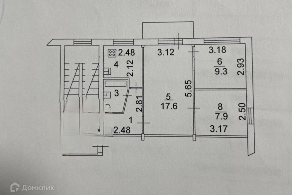 Продаётся 3-комнатная квартира, 49 м²