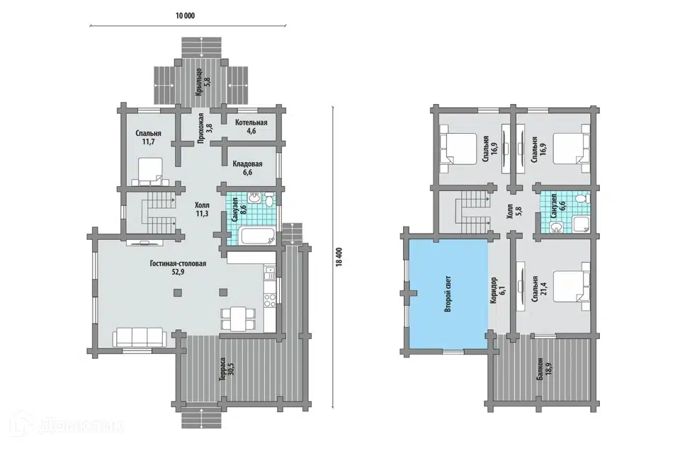 Продаётся 2-этажный дом, 225 м²