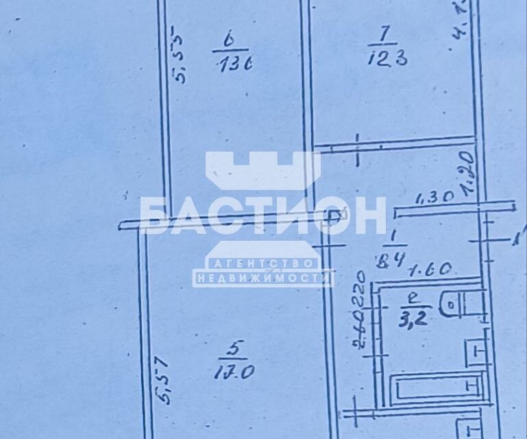 Продаётся 3-комнатная квартира, 59 м²