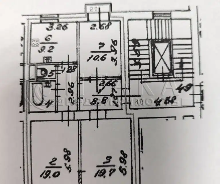 Продаётся 3-комнатная квартира, 71.8 м²