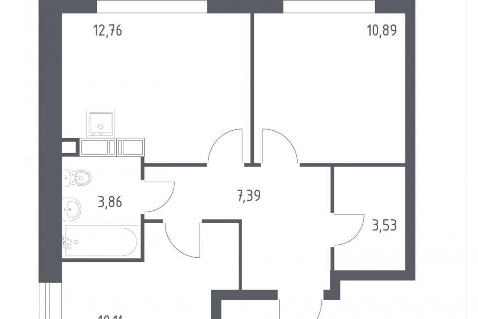 Продаётся 2-комнатная квартира, 48.5 м²