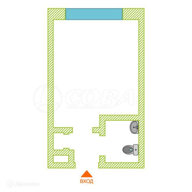 Продаётся 1-комнатная квартира, 17 м²