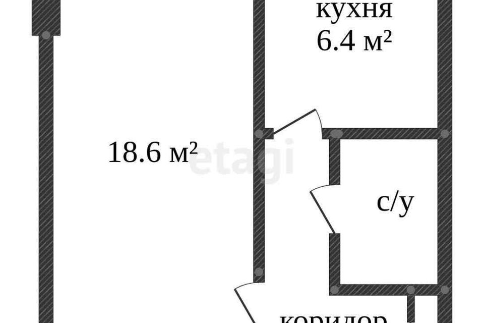 Продаётся 1-комнатная квартира, 31.2 м²