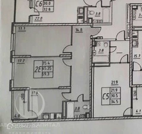 Продаётся 2-комнатная квартира, 69.3 м²