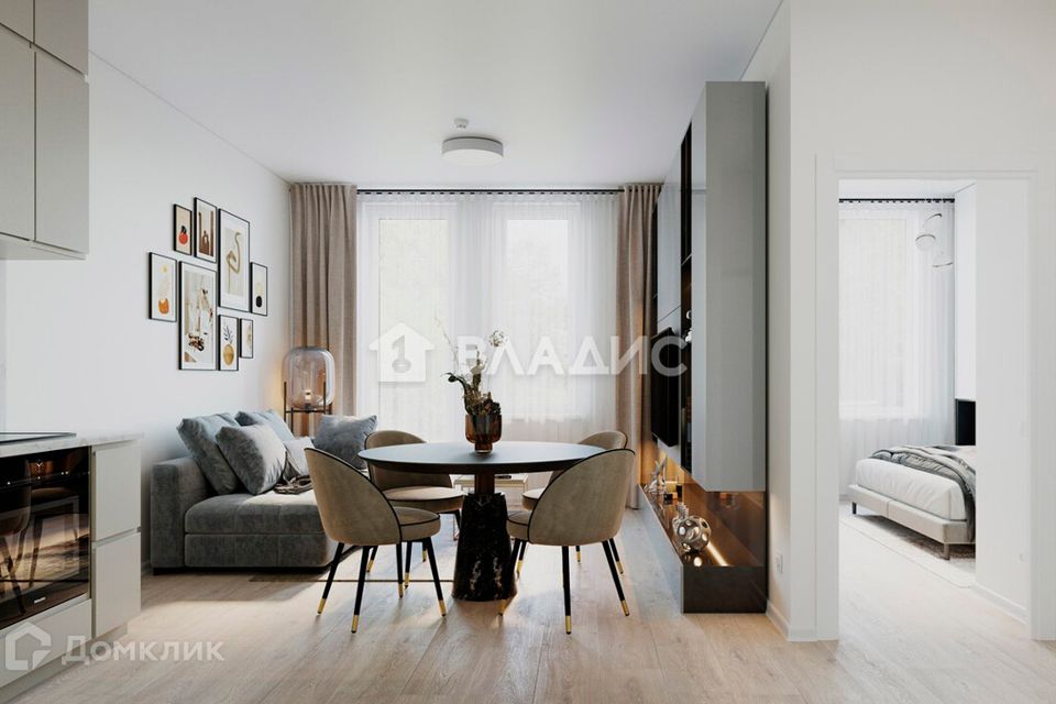 Продаётся 1-комнатная квартира, 44.33 м²