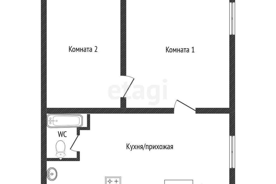 Продаётся 2-комнатная квартира, 39.3 м²