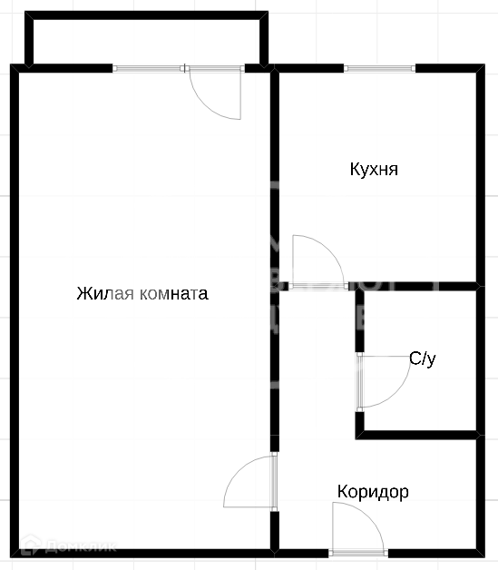 Продаётся 1-комнатная квартира, 32.4 м²