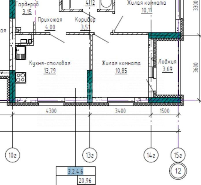 Продаётся 2-комнатная квартира, 51.38 м²