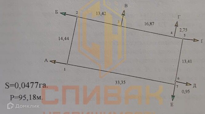 Продаётся участок, 9.48 сот., Садовый