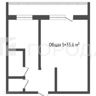 Продаётся 1-комнатная квартира, 35.6 м²