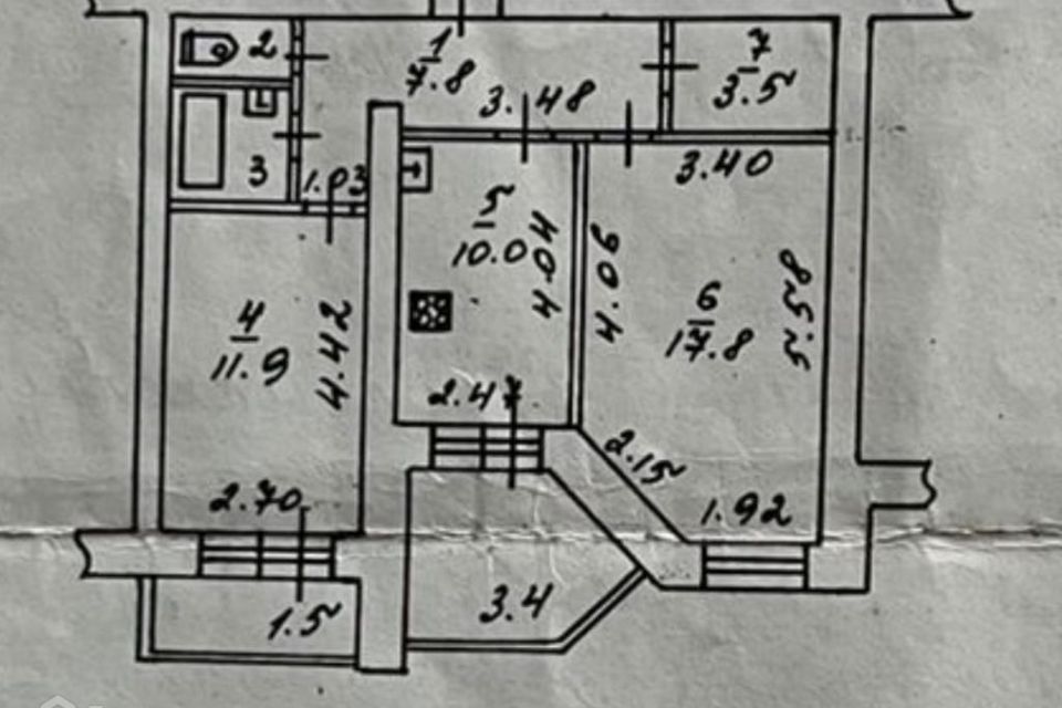 Продаётся 2-комнатная квартира, 60 м²