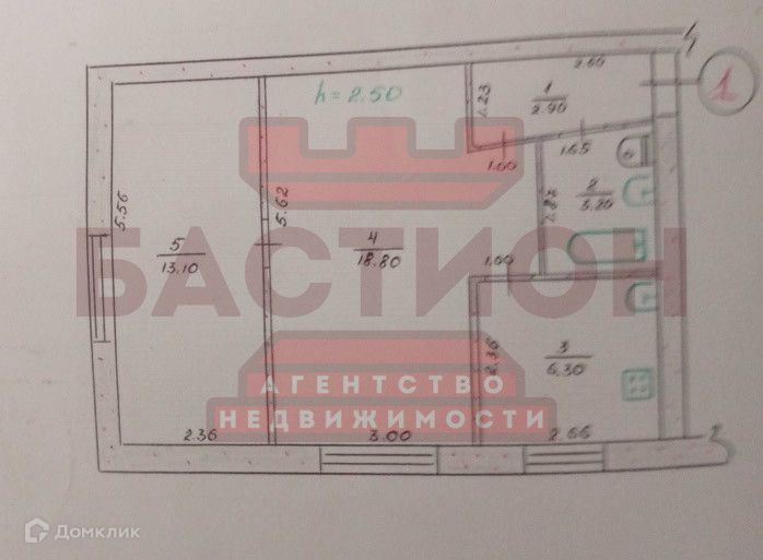 Продаётся 2-комнатная квартира, 45 м²