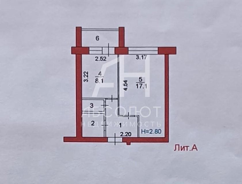Продаётся 1-комнатная квартира, 33.5 м²
