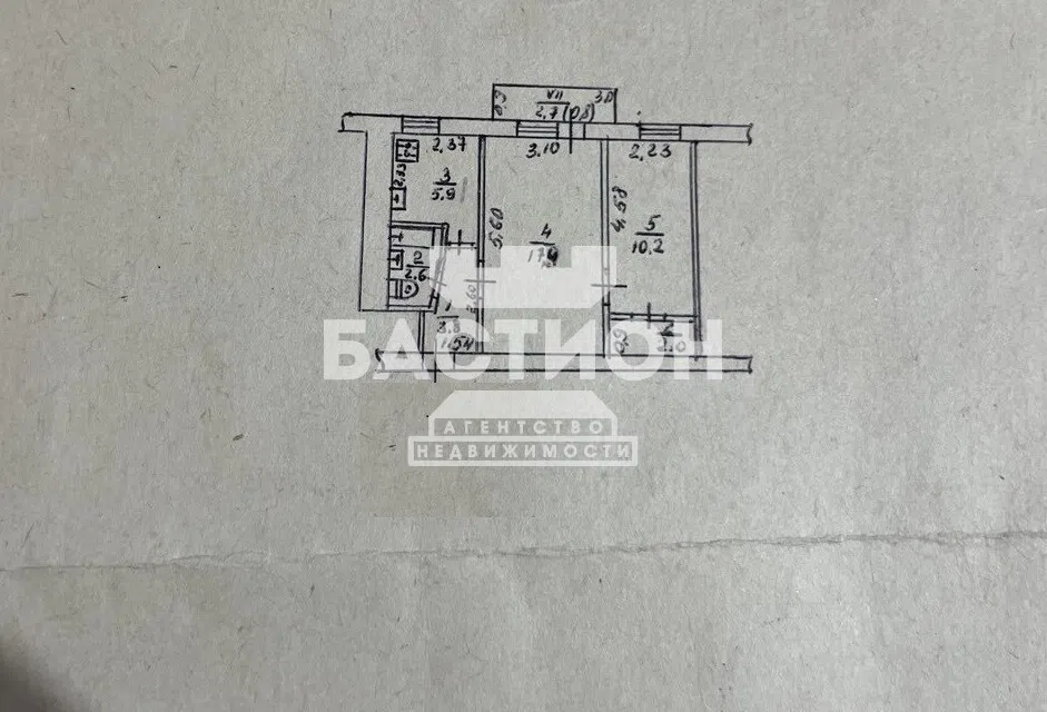 Продаётся 2-комнатная квартира, 42.2 м²