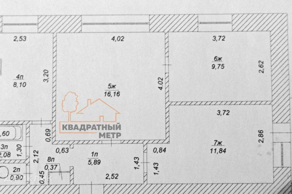 Продаётся 3-комнатная квартира, 55.1 м²