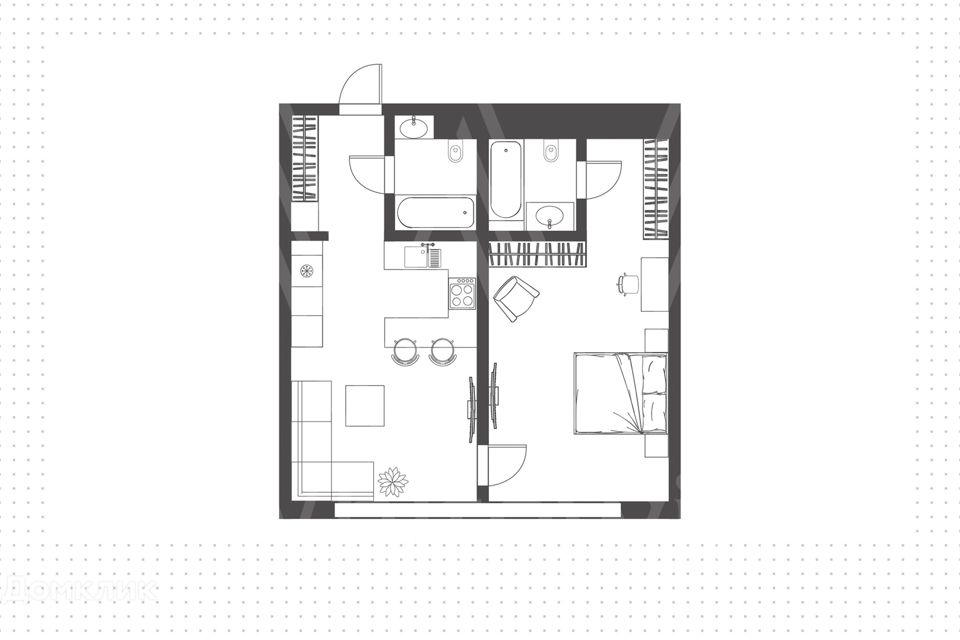 Продаётся 2-комнатная квартира, 48.1 м²