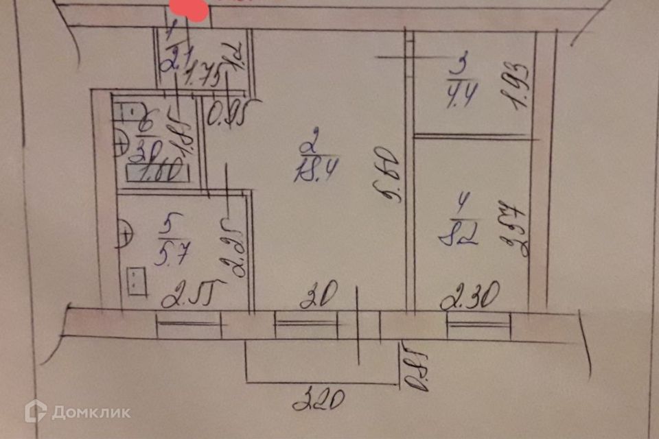 Продаётся 2-комнатная квартира, 42.6 м²