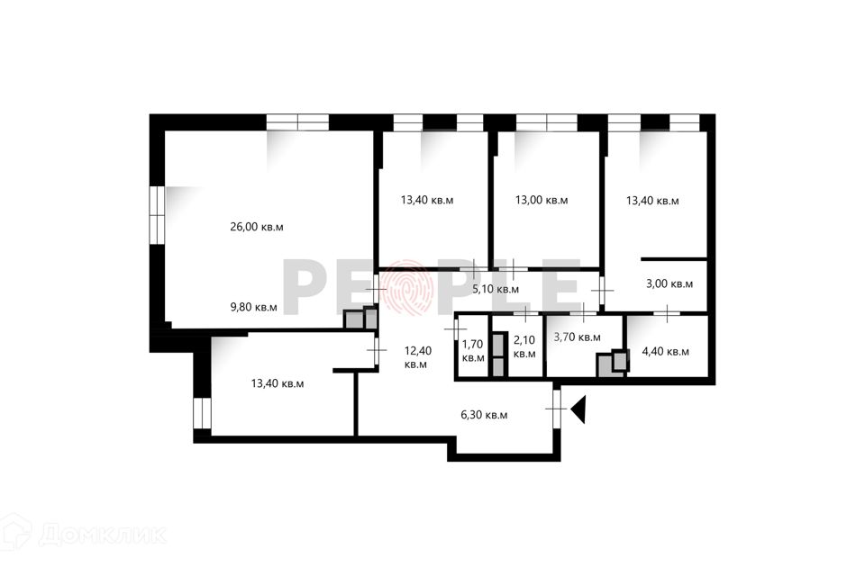 Продаётся 4-комнатная квартира, 127.7 м²