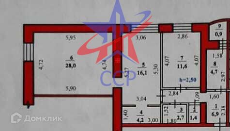 Продаётся 3-комнатная квартира, 76.5 м²