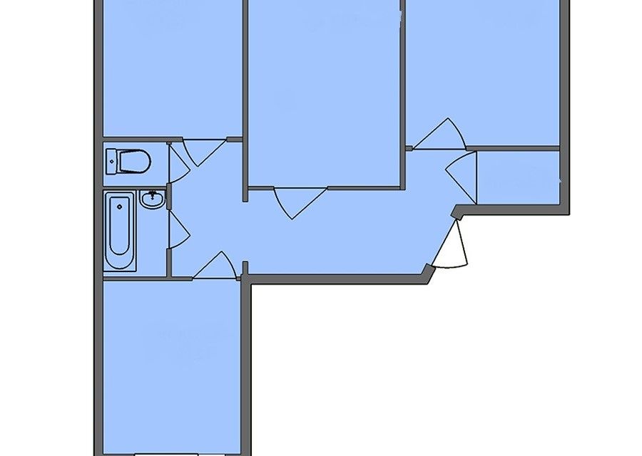 План квартиры 3 комнатной 9 этажного панельного дома
