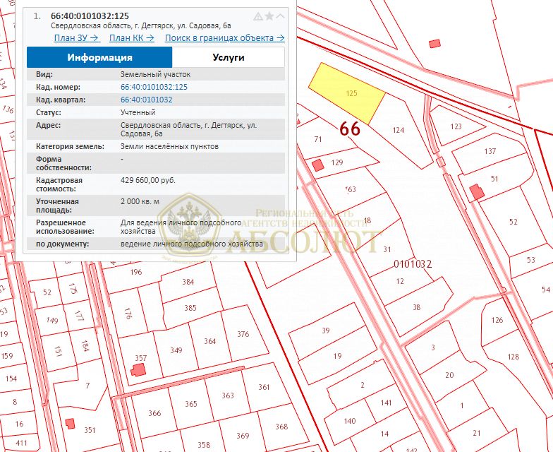 Кадастровая карта свердловской области дегтярск