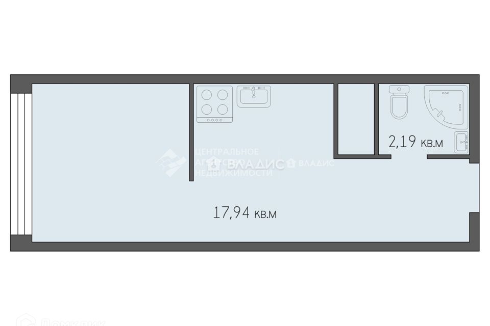 Продаётся студия, 20.13 м²