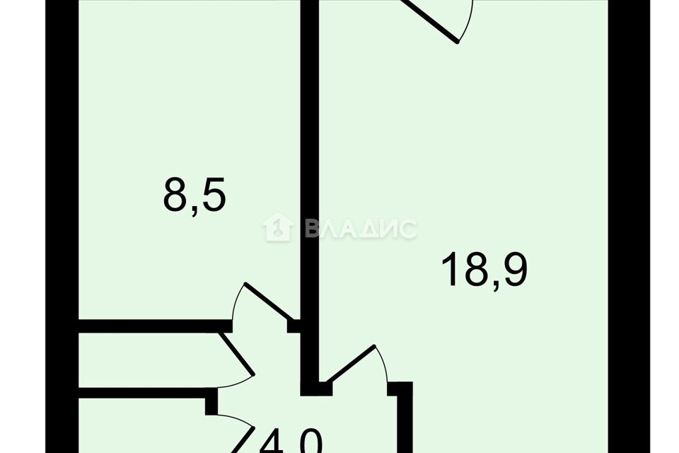 Продаётся 1-комнатная квартира, 38.5 м²