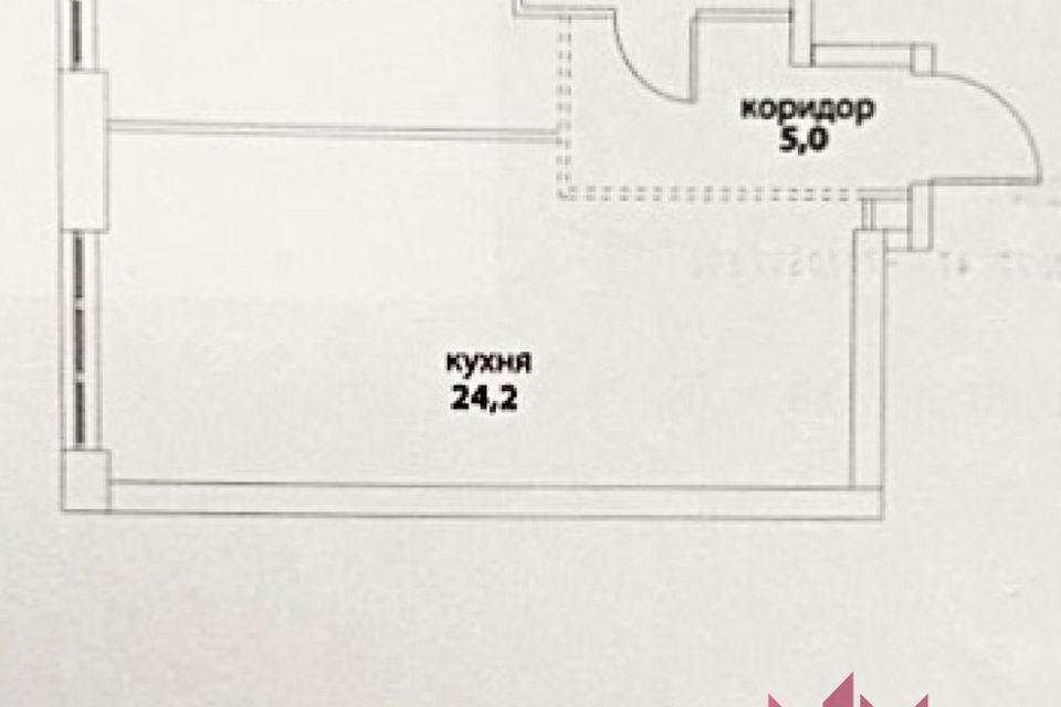 Продаётся 1-комнатная квартира, 47.6 м²