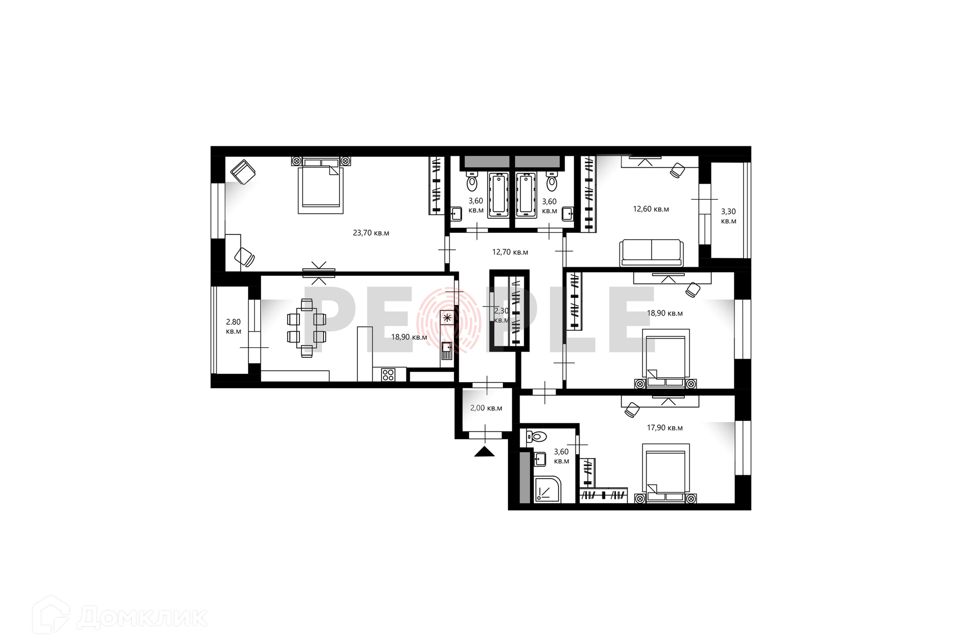 Продаётся 5-комнатная квартира, 123 м²