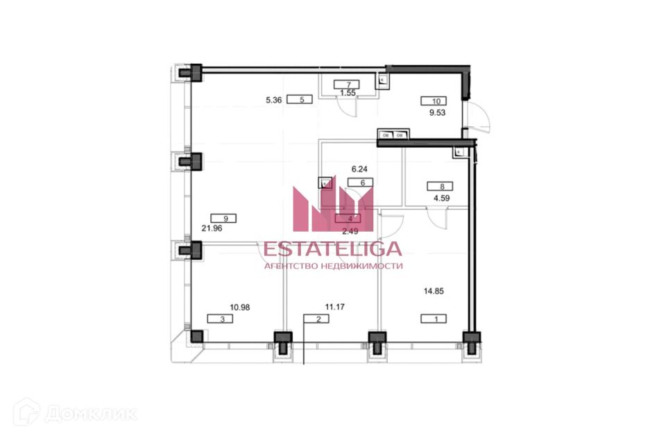 Продаётся 4-комнатная квартира, 88.7 м²