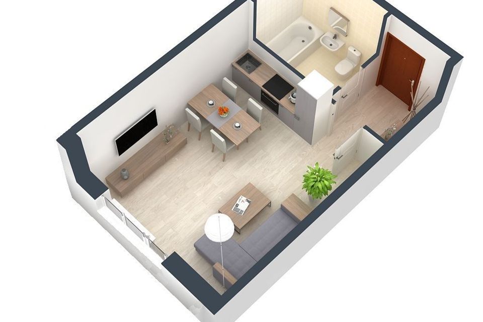 Продаётся студия, 28 м²