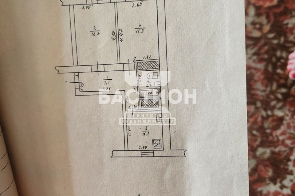 Продаётся 2-комнатная квартира, 45.3 м²